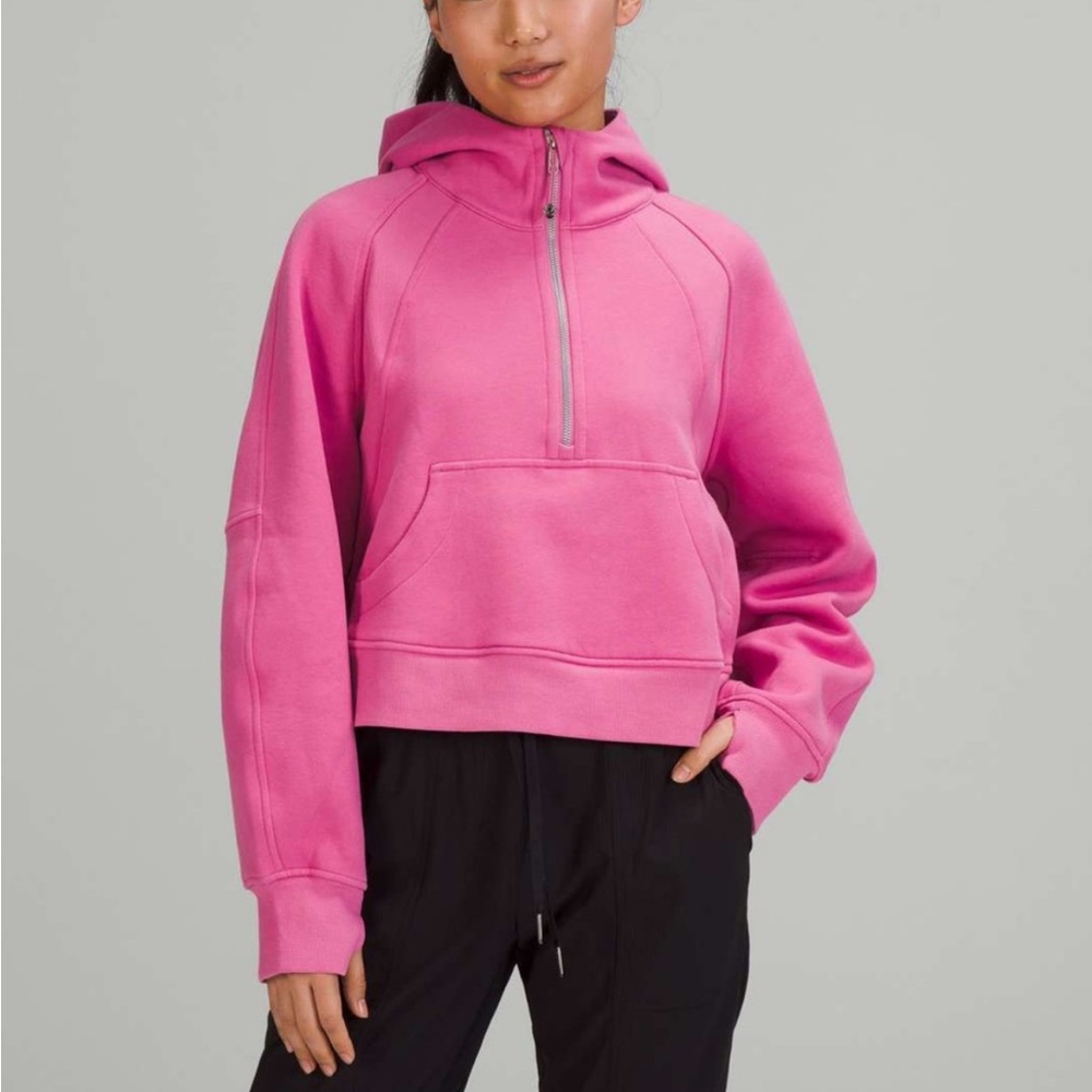Lululemon Pink Half-Zip Scuba Hoodie